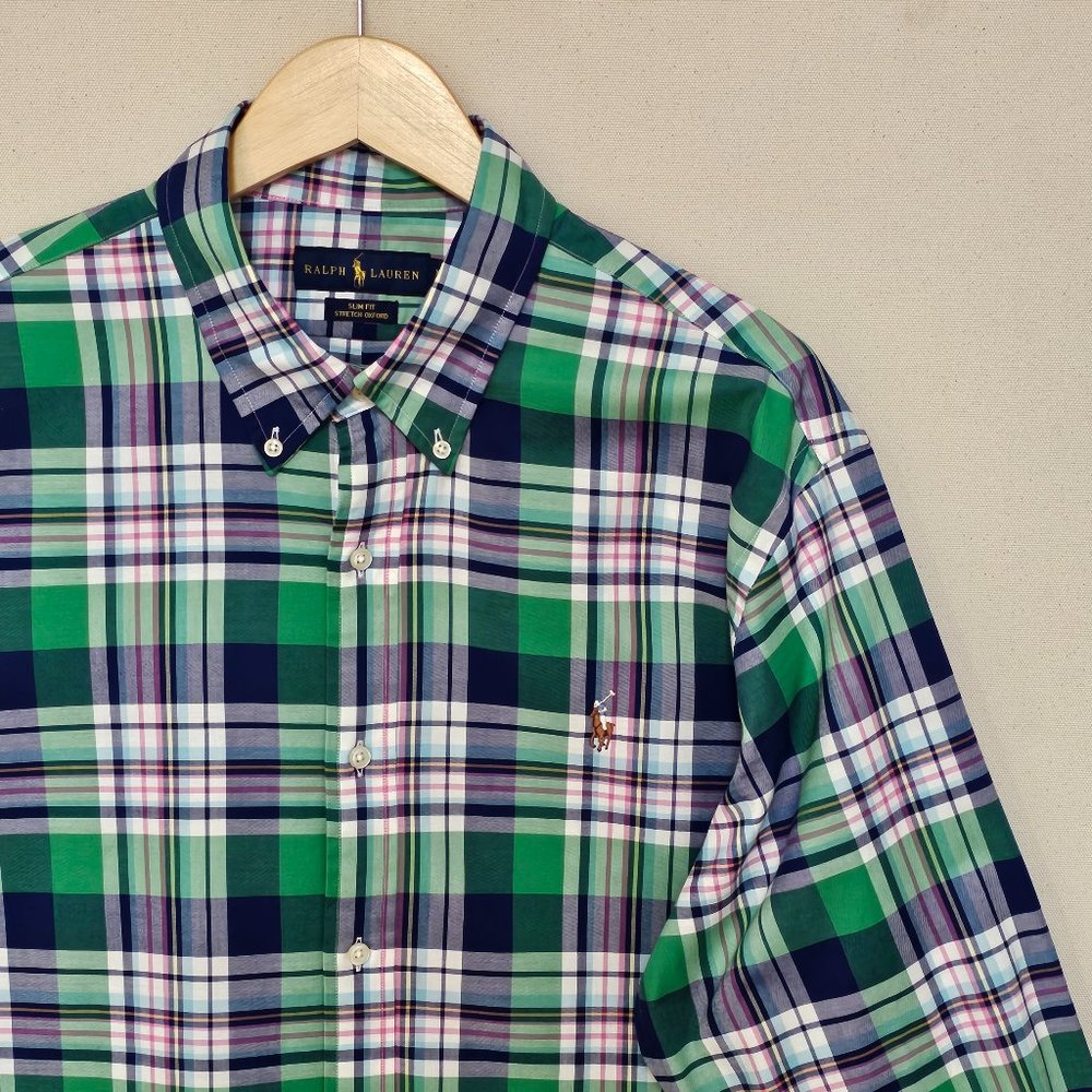 Ralph Lauren Stretch Oxford Button Down Slim Fit XL